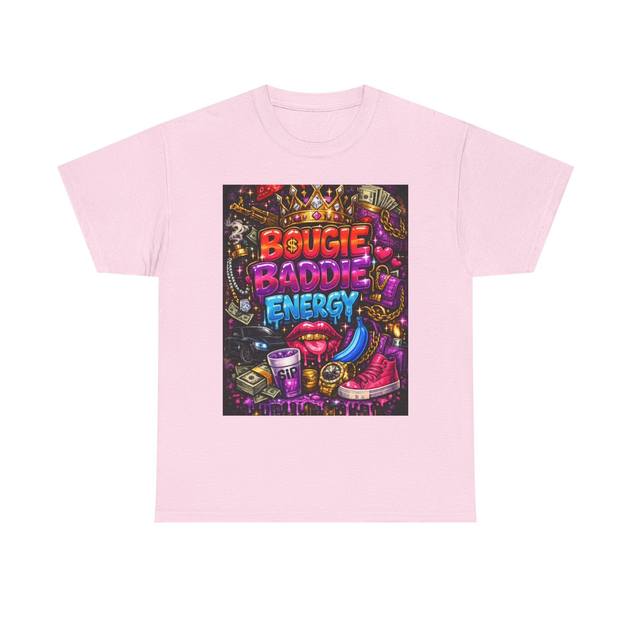 Bougie Baddie Energy Tee — Colorful Streetwear Graphic T-Shirt
