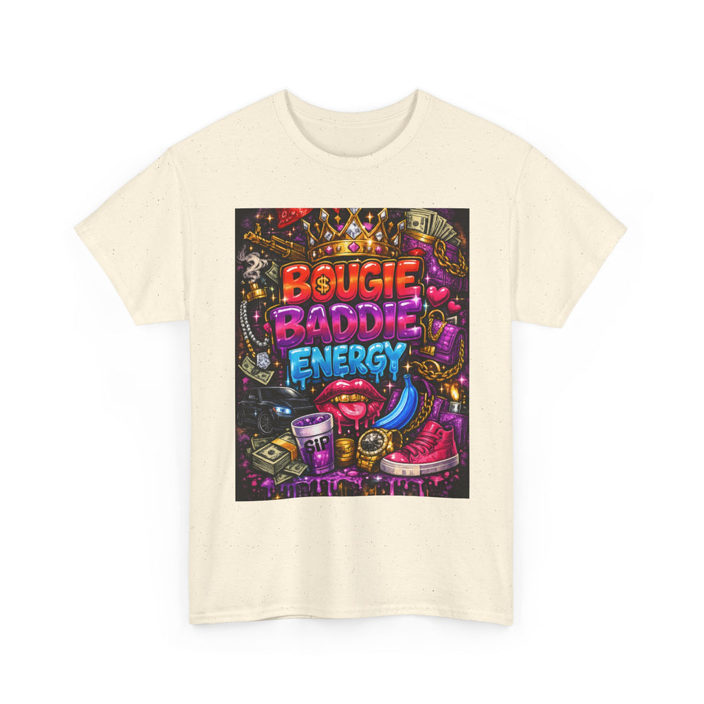 Bougie Baddie Energy Tee — Colorful Streetwear Graphic T-Shirt