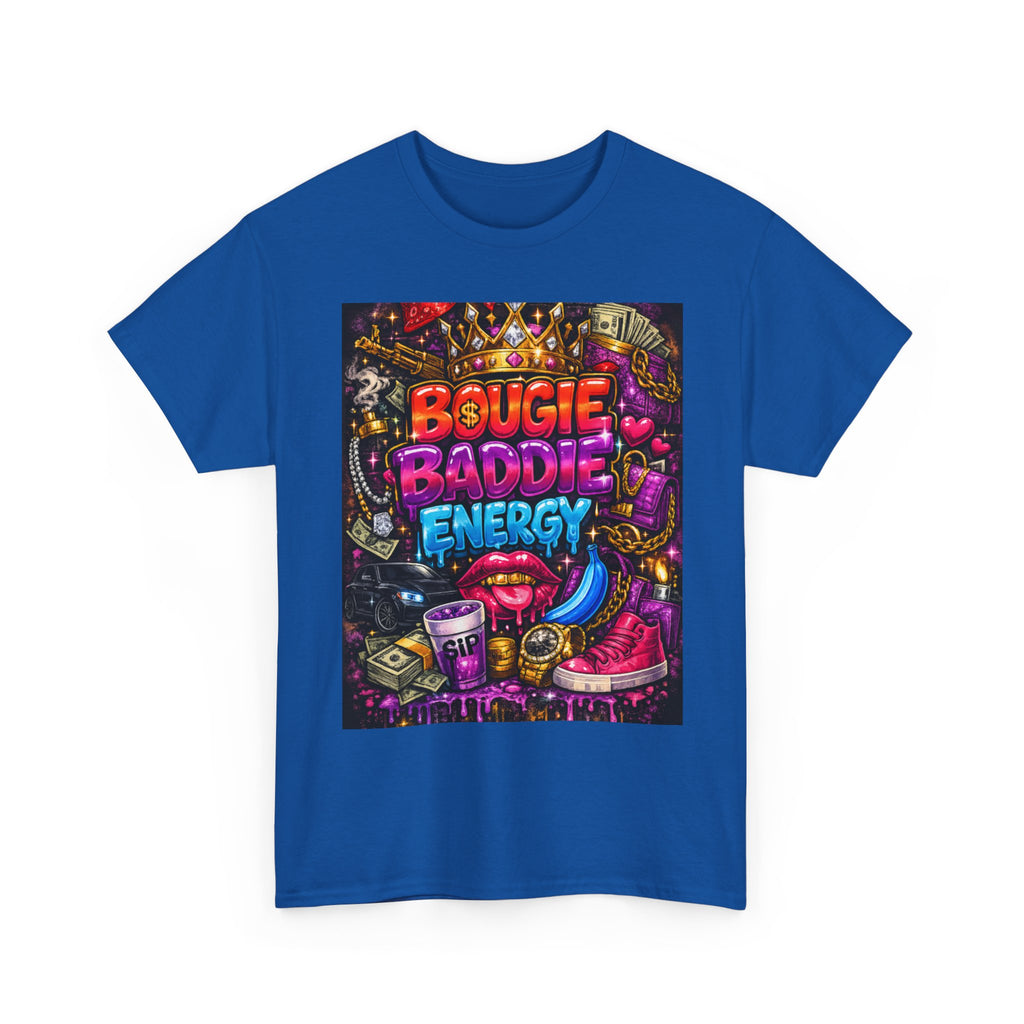 Bougie Baddie Energy Tee — Colorful Streetwear Graphic T-Shirt