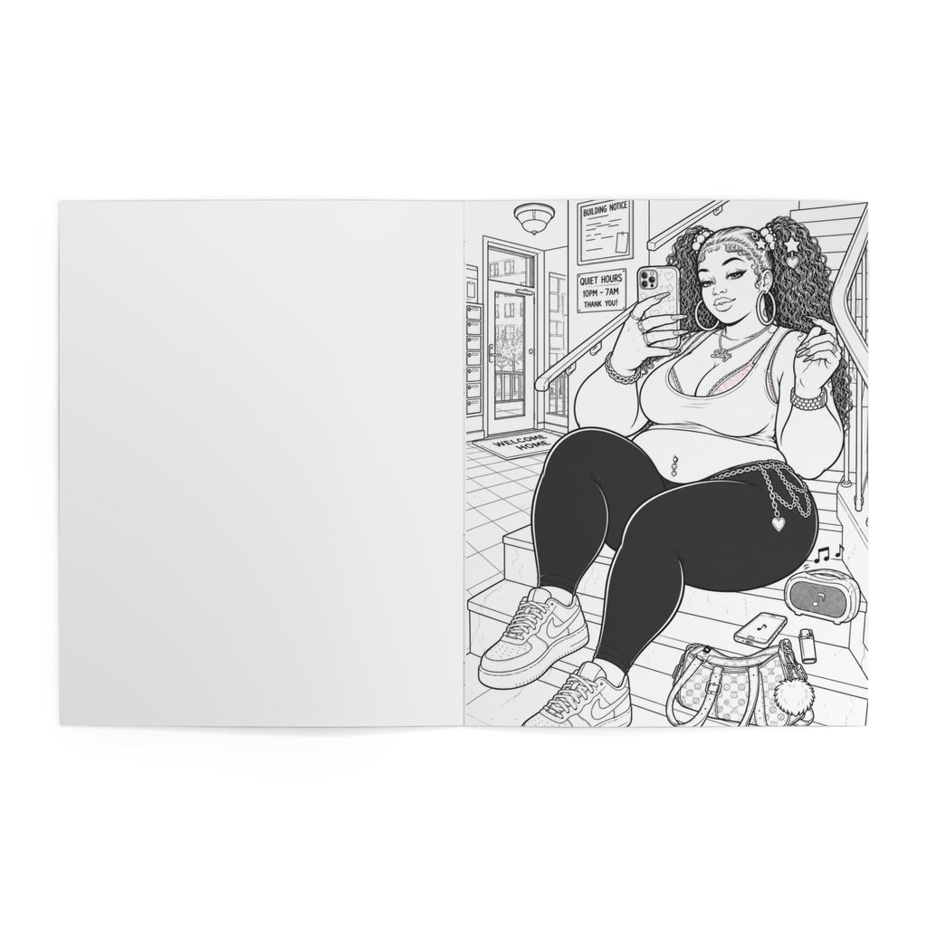 Hood Pretty &Thick Paperback coloring book for Adults