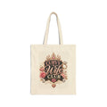 Curvy Wife Club Canvas Tote Bag – Feminine Floral Reusable Shopping Bag