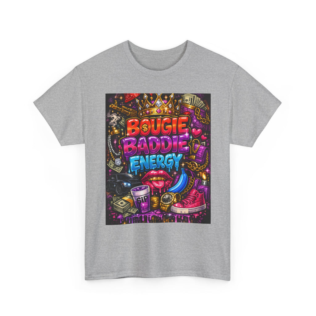 Bougie Baddie Energy Tee — Colorful Streetwear Graphic T-Shirt