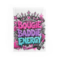 Bougie Baddie Energy Wall Tapestry – Pink Graffiti Crown Decorative Tapestry