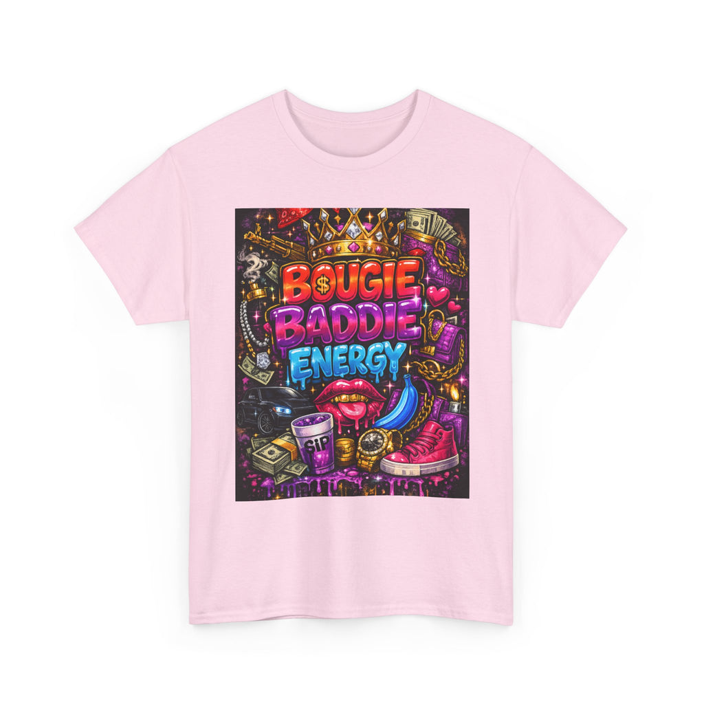 Bougie Baddie Energy Tee — Colorful Streetwear Graphic T-Shirt
