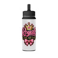 20oz Mini Water Bottle — 'Royale Creative' Pink Crown & Bow Stainless Sport Bottle