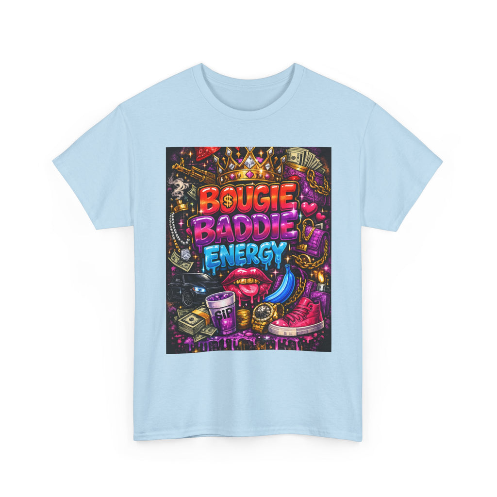 Bougie Baddie Energy Tee — Colorful Streetwear Graphic T-Shirt