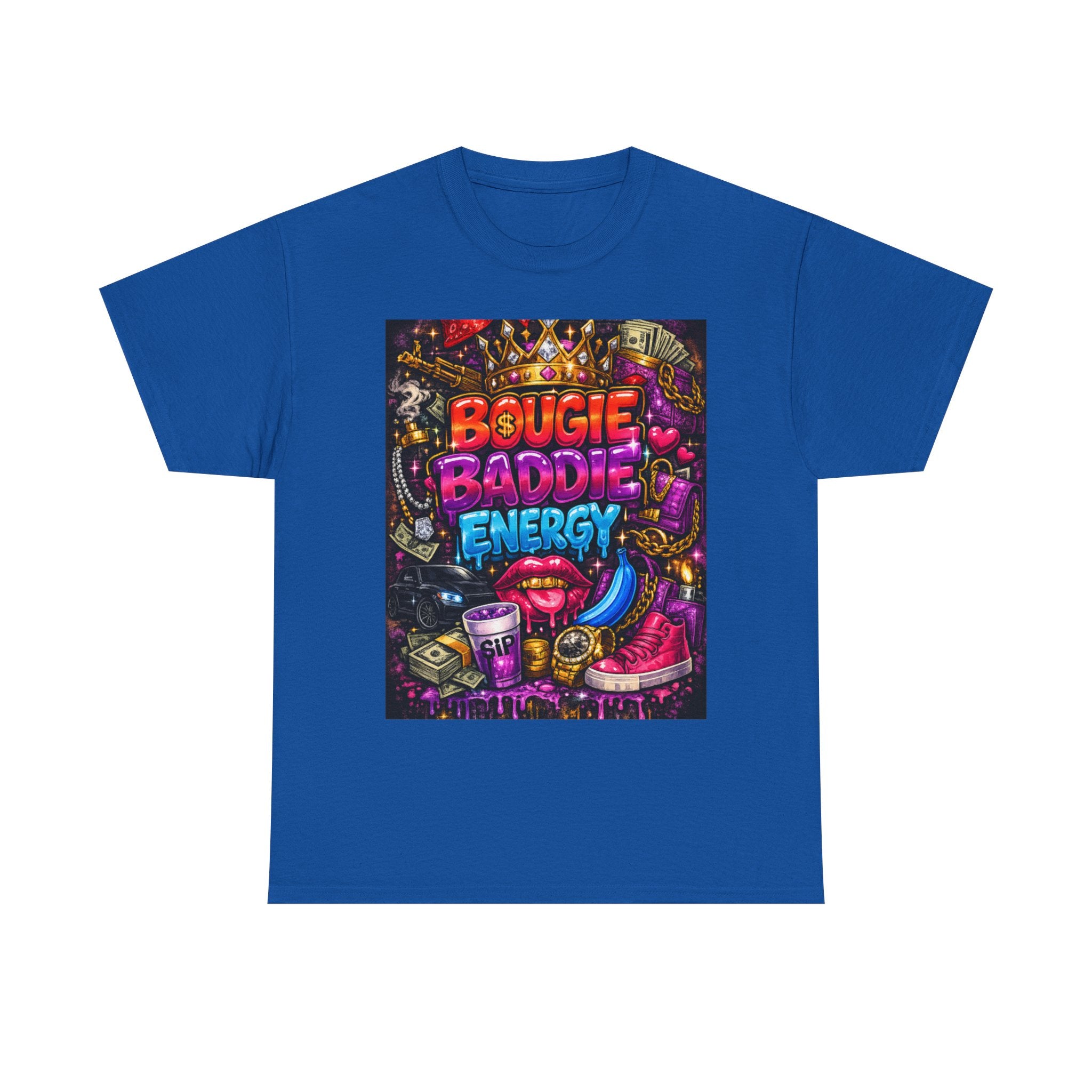 Bougie Baddie Energy Tee — Colorful Streetwear Graphic T-Shirt